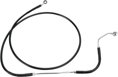 17412934 - DRAG SPECIALTIES FRONT UPPER BRAKE LINE BLACK VINYL COATED STAINLESS S...