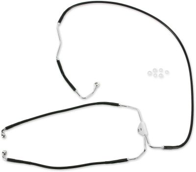 17412939 - DRAG SPECIALTIES FRONT LOWER BRAKE LINE BLACK VINYL COATED STAINLESS S...