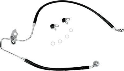 17412962 - DRAG SPECIALTIES REAR BRAKE LINE BLACK VINYL COATED STAINLESS STEEL