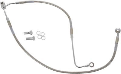 17413775 - DRAG SPECIALTIES BRAKE LINE STAINESS STEEL CLEAR COATED FRONT/LOWER OE...