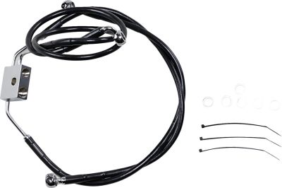 17413832 - DRAG SPECIALTIES BRAKE LINE STAINESS STEEL BLACK COATED FRONT/UPPER/LO...