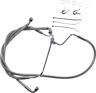 17413975 - DRAG SPECIALTIES EXTENDED LENGTH FRONT STAINLESS STEEL BRAKE LINE KIT