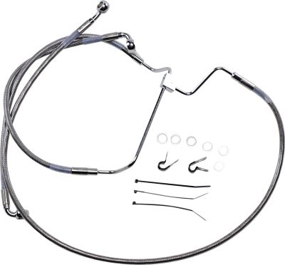17413983 - DRAG SPECIALTIES EXTENDED LENGTH FRONT STAINLESS STEEL BRAKE LINE KIT