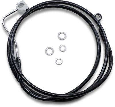 17413995 - DRAG SPECIALTIES BLACK VINYL/STAINLESS EXTENDED LENGTH FRONT BRAKE LIN...