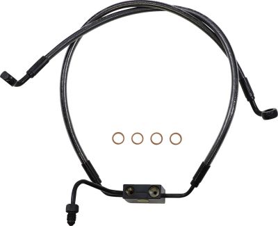 17414061 - MAGNUM BRAKE LINE FRONT LOWER DUAL DISC ABS DESIGNER CHROME BLACK