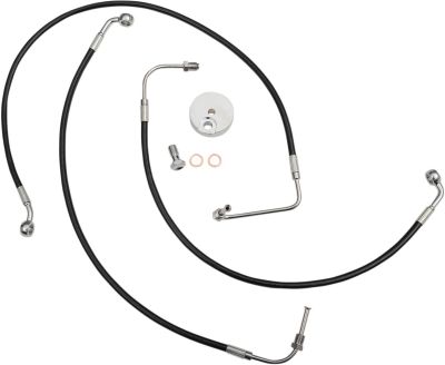 17414350 - LA CHOPPERS BRAKE LINE BLACK VINYL COATED STAINLESS BRAIDED FOR 12