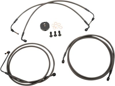 17414419 - LA CHOPPERS BRAKE LINE MIDNIGHT STAINLESS FOR 12
