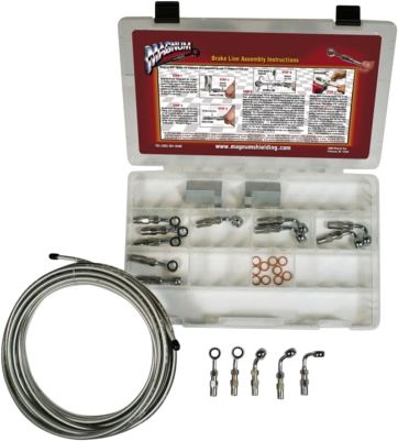 17414462 - MAGNUM BRAKE LINE BUILDER KIT SINGLE DISC BYO® CHROME NATURE