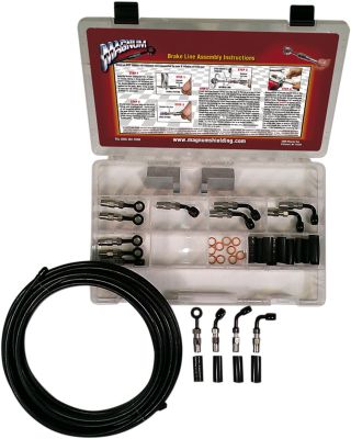 17414463 - MAGNUM BRAKE LINE BUILDER KIT SINGLE DISC BYO® CHROME BLACK