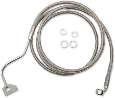 17414500 - DRAG SPECIALTIES BRAKE LINE KIT EXTENDED UPPER FRONT LENGTH STAINLESS ...