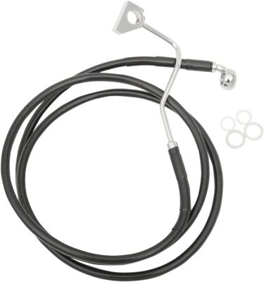 17414504 - DRAG SPECIALTIES BRAKE LINE KIT FRONT STANDARD LENGTH BLACK VINYL STAI...