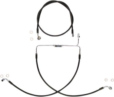 17414780 - MAGNUM BRAKE LINE KIT DUAL DISC NON-ABS E-Z ALIGN XR BLACK PEARL BRAID...