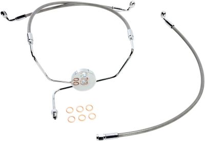 17414927 - MAGNUM BRAKE LINE KIT DUAL DISC NON-ABS E-Z ALIGN XR POLISHED CHROME B...