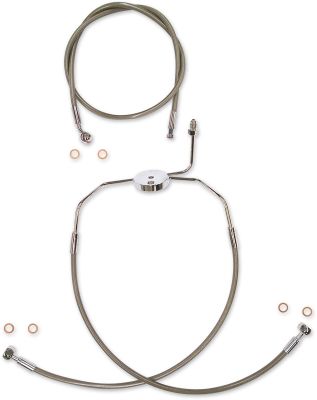 17414929 - MAGNUM BRAKE LINE KIT DUAL DISC NON-ABS E-Z ALIGN XR POLISHED CHROME B...