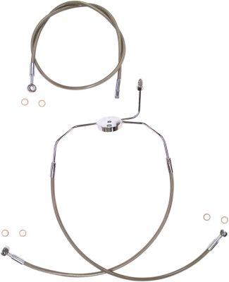 17414930 - MAGNUM BRAKE LINE KIT DUAL DISC NON-ABS E-Z ALIGN XR POLISHED CHROME B...