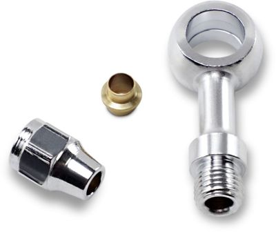 17420107 - DRAG SPECIALTIES UNIVERSAL BRAKE LINE FITTING CHROME 7/16