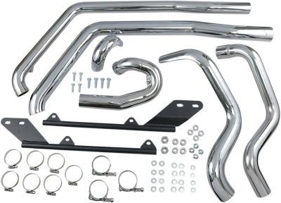 18000639 - BASSANI XHAUST HEADER POWER CURVE TRUE-DUAL CROSSOVER CHROME