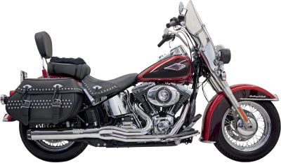 18001510 - BASSANI XHAUST EXHAUST ROAD RAGE II B1 CHROME W/ BLACK END CAPS