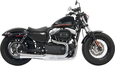 18001556 - BASSANI XHAUST EXHAUST ROAD RAGE II MEGA POWER SHORT CHROME W/ BLACK E...