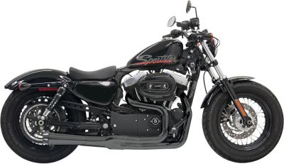 18001557 - BASSANI XHAUST EXHAUST ROAD RAGE II MEGA POWER SHORT CHROME W/ BLACK E...