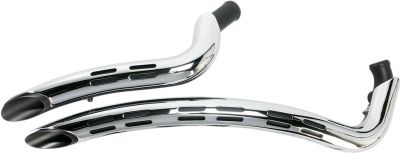 18001613 - BASSANI XHAUST EXHAUST RADIAL SWEEPERS BLACK W/ CHROME HEATSHIELDS W/ ...