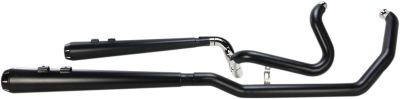18001899 - BASSANI XHAUST EXHAUST SYSTEM TRUE-DUAL DOWN UNDER MEGAPHONE BLACK