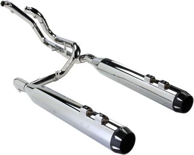 18001900 - BASSANI XHAUST EXHAUST SYSTEM TRUE-DUAL DOWN UNDER STRAIGHT CHROME
