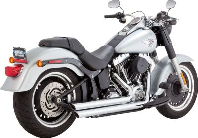 18002637 - V&H EXHAUST BIG SHOTS STAGGERED CHROME 86-09 SOFTAIL