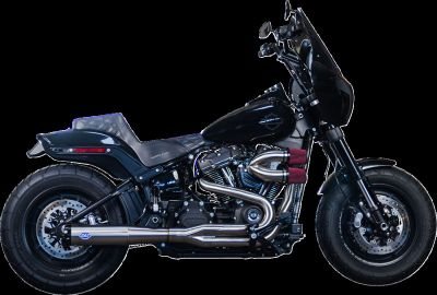 18002692 - S&S Exhuast Superstreet 2:1 Brushed SS R/O M8 Softail 2018-24