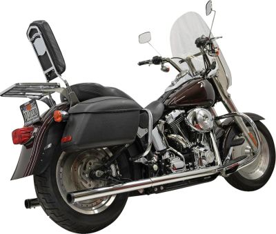 18002733 - BASSANI XHAUST Exhaust Drag Pipe Duals Chrome TC Softails 86-2017