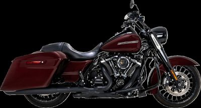 18011803 - V&H MUFFLERS TWIN SLASH ROUND BLACK TOURING