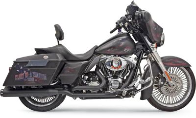 18020278 - BASSANI XHAUST HEAD PIPES TRUE DUAL DOWN UNDER BLACK TOURING