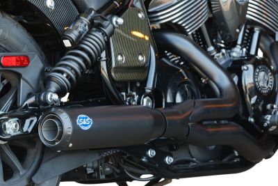 18103213 - S&S Exhaust Qualifier 2:1 Guardian Blk Race Only Indian Chief
