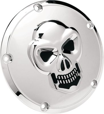19020061 - DRAG SPECIALTIES 3-D SKULL DERBY COVER CHROME 5-HOLE