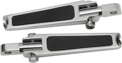 19046453 - DRAG SPECIALTIES FOOTPEGS W/ RUBBER INLAY CHROME MALE-MOUNT