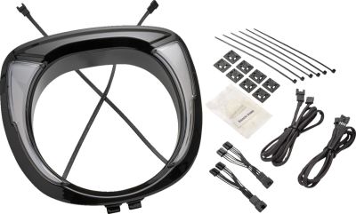 20012919 - CIRO 3D Headlight Bezel - Fang for Indian Chieftain - BLK