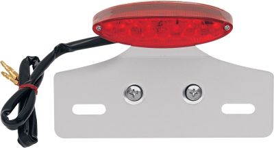 20100387 - DRAG SPECIALTIES MINI LED CAT EYE TAILLIGHT W/ LICENSE PLATE MOUNT RED...