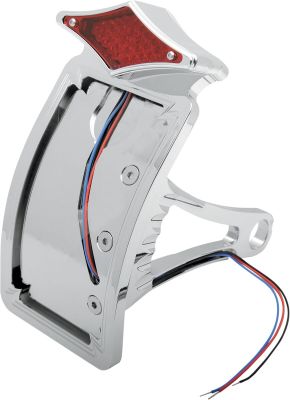 20100557 - DRAG SPECIALTIES TAILLIGHT LED DIAMOND W/ CURVED VERTICAL SIDE-MOUNT L...