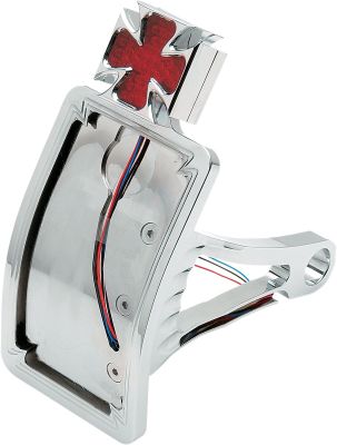 20100558 - DRAG SPECIALTIES TAILLIGHT LED MALTESE CROSS W/ CURVED VERTICAL SIDE-M...