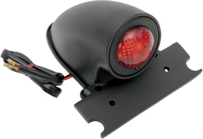 20100603 - DRAG SPECIALTIES TAILLIGHT CHOPPER BLACK WITH LICENSE PLATE MOUNT