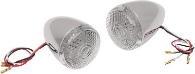 20200278 - DRAG SPECIALTIES TURN SIGNAL KIT DEUCE REAR RED LED CLEAR HONEYCOMB LE...