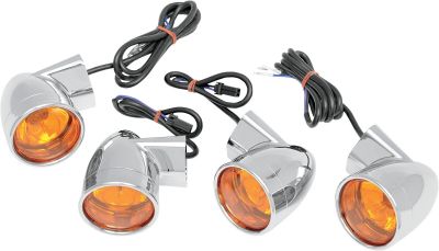 20200391 - DRAG SPECIALTIES TURN SIGNAL KIT BULLET STYLE AMBER CHROME