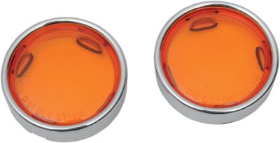 20200548 - DRAG SPECIALTIES DEUCE-STYLE TURN SIGNAL DEEP-DISH LENS W/ CHROME TRIM...