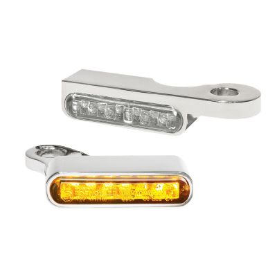 20201461 - HeinzBikes Handlebar Mounting LED Blinkers Amber/Chrome