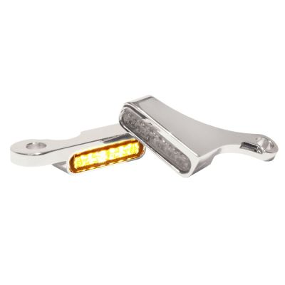 20201473 - HeinzBikes Handlebar Mounting LED Blinkers Amber/Chrome