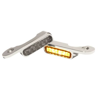 20201481 - HeinzBikes Handlebar Mounting LED Blinkers Amber/Chrome