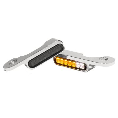 20201482 - HeinzBikes Handlebar Mounting LED Blinkers w/Position Light Chrome