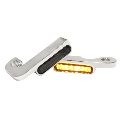20201485 - HeinzBikes Handlebar Mounting LED Blinkers Amber/Chrome
