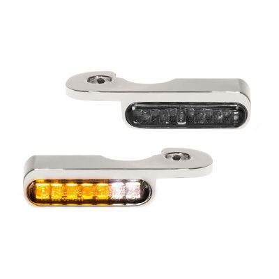 20201490 - HeinzBikes Handlebar Mounting LED Blinkers w/Position Light Chrome