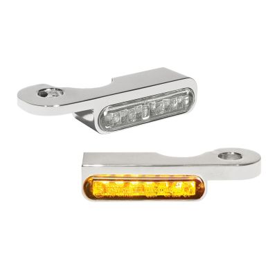 20201493 - HeinzBikes Handlebar Mounting LED Blinkers Amber/Chrome